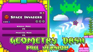 Space Invaders All Secret Coins | Geometry Dash Full Version | By Neonfairex | [Fan-Game]