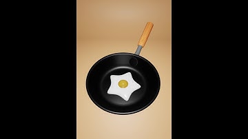 blender 3D : Create egg omlet ! #short #blender3d