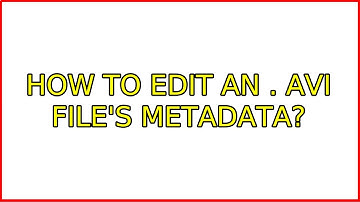 Ubuntu: How to edit an . avi file