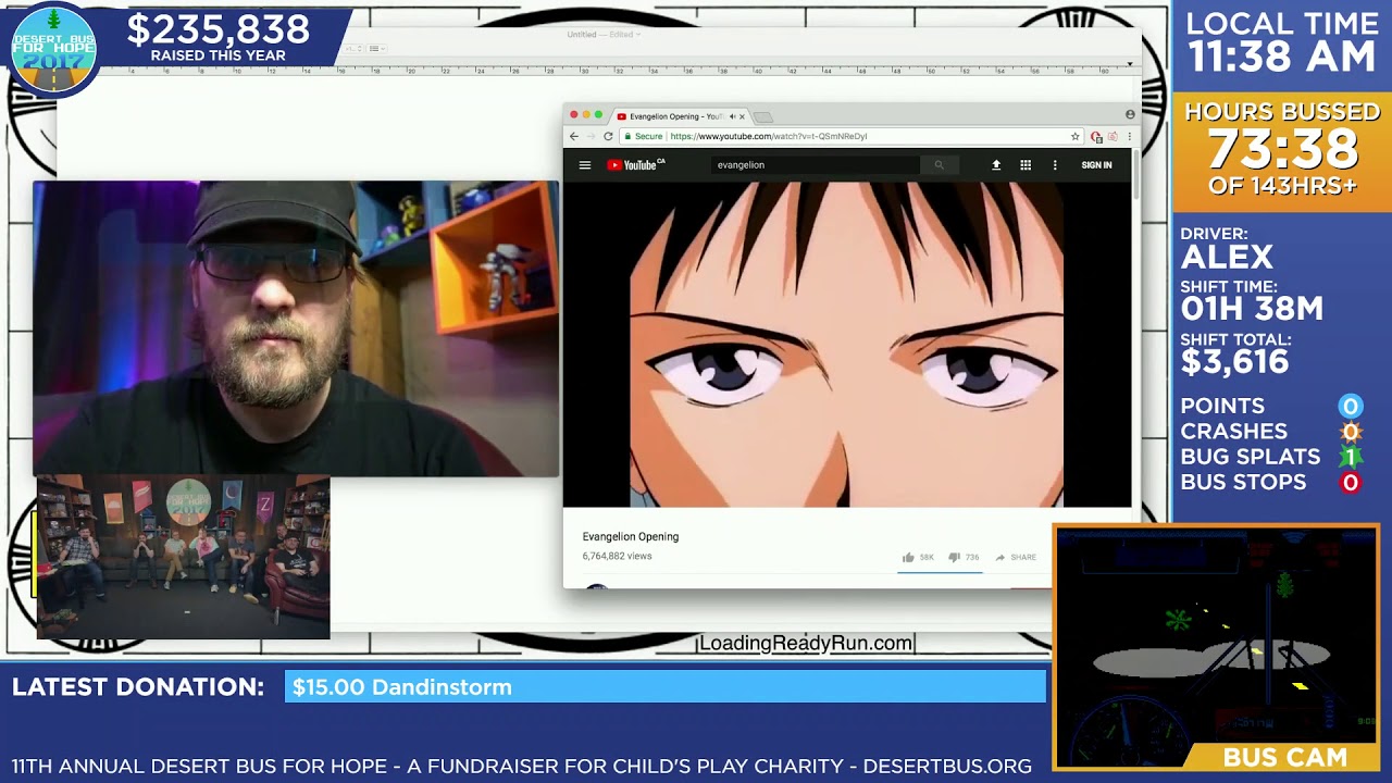 DB2017 - Side by side of Alex's Intro and the Original Evangelion Intro