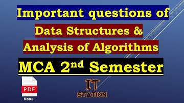 data structures and analysis of algorithms important questions mca second semester 2025