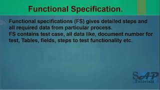 35.1) Z Report, GAP and Functional Specification in SAP MM. #sap #sapmm #sapmaterialmanagement