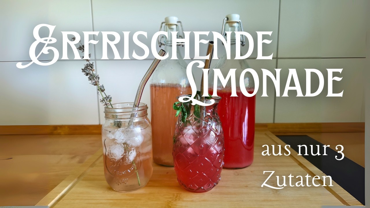 Erfrischende, probiotische Limonade aus nur 3 Zutaten - lecker, gesund und einfach gemacht 🍓