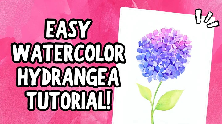 How to Paint Watercolor Hydrangeas Using an Angle Brush | Easy Beginner Tutorial