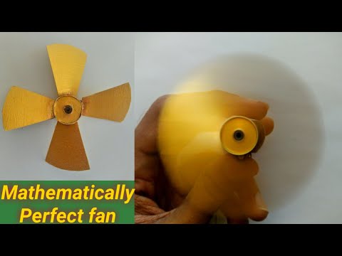 How to make perfect fan || Golden Cardboard || From Waste To Best ||