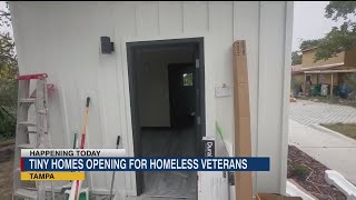 Homeless veterans moving into community of tiny homes