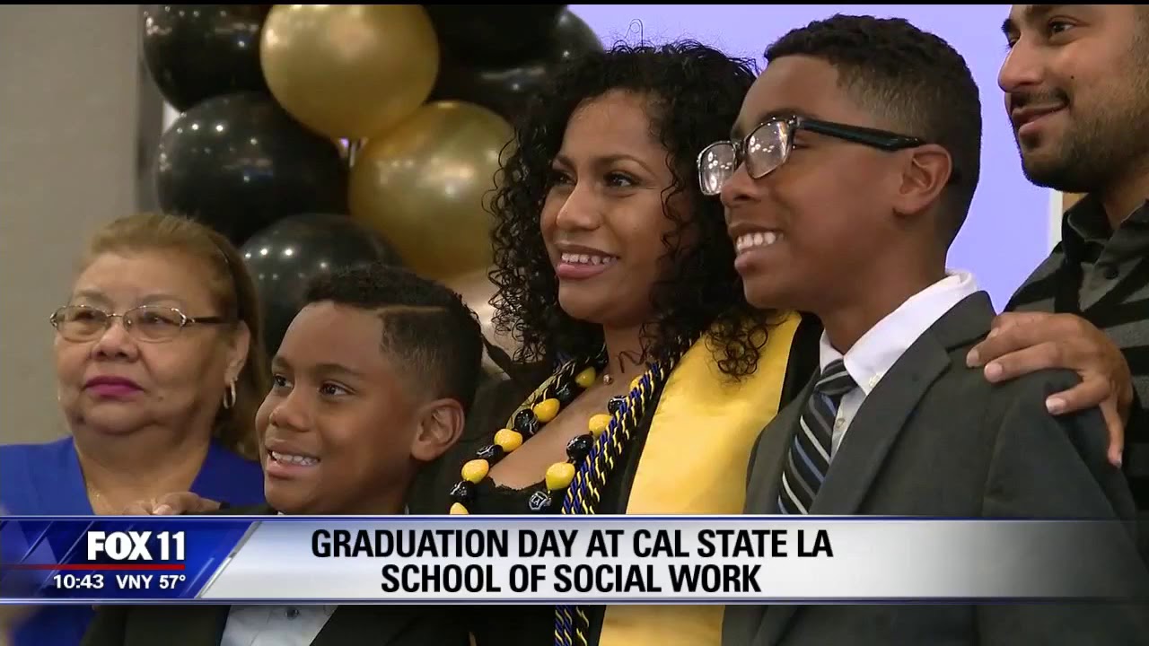 Graduation Day at Cal State LA for School of Social Work - YouTube