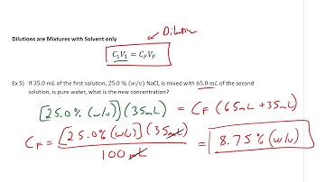 MTH171 - Lecture 47 - Dilutions