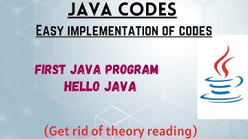 Hello Java Program | First Java Program