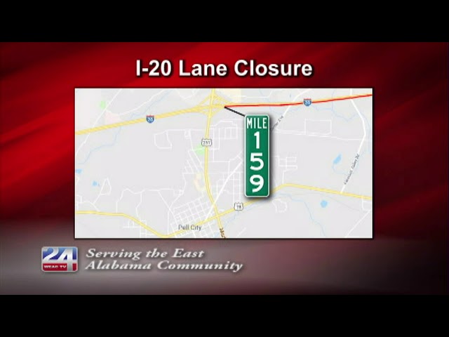 Alabama Department of Transportation Closes Lanes on I-20 East class=