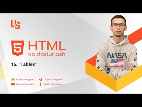 Video: HTMLda jadvalni qanday markazlashtiraman?