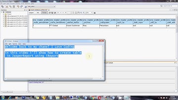 Tutorial iReport - 04. Create Table Jasper Report using iReport and PostgreSql