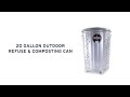 20 Gallon Outdoor Refuse & Composting Can | Behrens