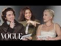 Zendaya, Florence Pugh & Timothée Chalamet Answer Rapid-Fire Questions | Off the Cuff | Vogue image