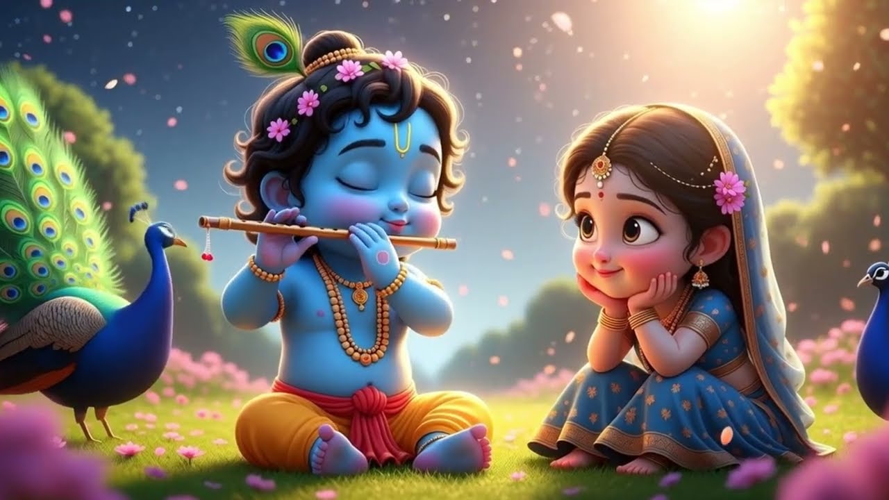 Achyutam Keshavam Krishna Damodaram | Learn From Krishna | 3D Kid Krishna