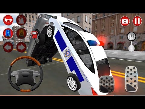 Türk Polis Oyunu #4- Polis araba oyunu, Direksiyonlu polis arabası gerçek ışıklı Polis arabası