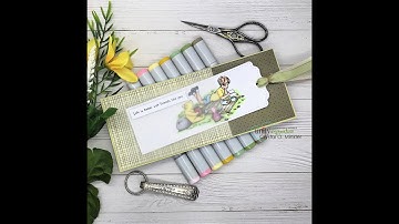 Bookmark Pocket Slimline Card | Winnie the Pooh: Enjoy the Day, Pooh | Unity Stamp Co.