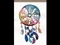 DIY how to make a dream catcher ink painting