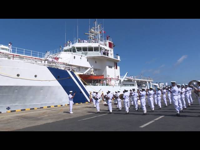 Indian Coast Guard Ship Samudra Paheredar arrives at the Port of Colombo class=