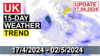 Next 15 days UK Weather Forecast  [17/04/2024  02/05/2024] | weather trend