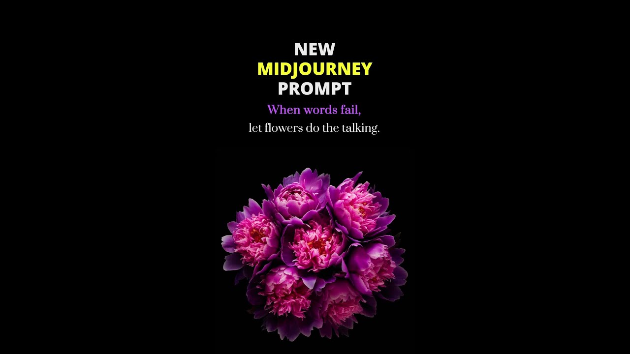 Midjourney prompt for stunning flower bouquets