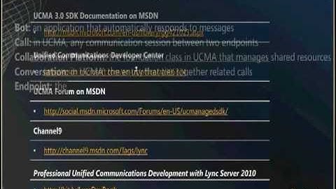 Lync Developer Roundtable: UCMA 101