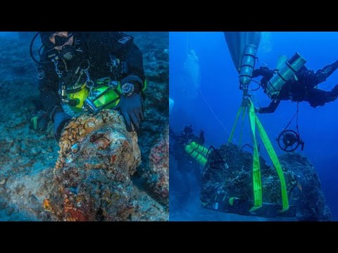 Head of Hercules and other treasures found on Roman 'Antikythera Mechanism' shipwreck