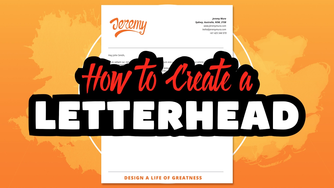 how do you create a letterhead