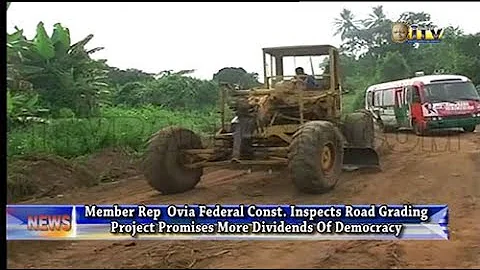 Omosede Igbinedion inspects road grading projects promises more dividends of democracy