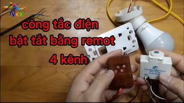 công tắc dùng remote | sóng radio xuyên tường  4 kênh | việc không khó  (#4)