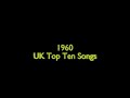 1960 UK TopTen Songs