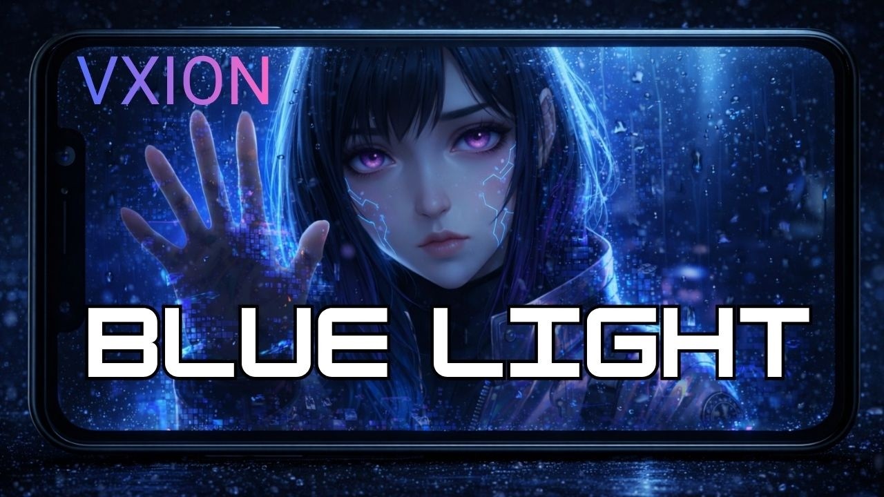 V-XION - BLUE LIGHT (Official Visualizer) | R&B & Synth-Pop [Virtual Idol]