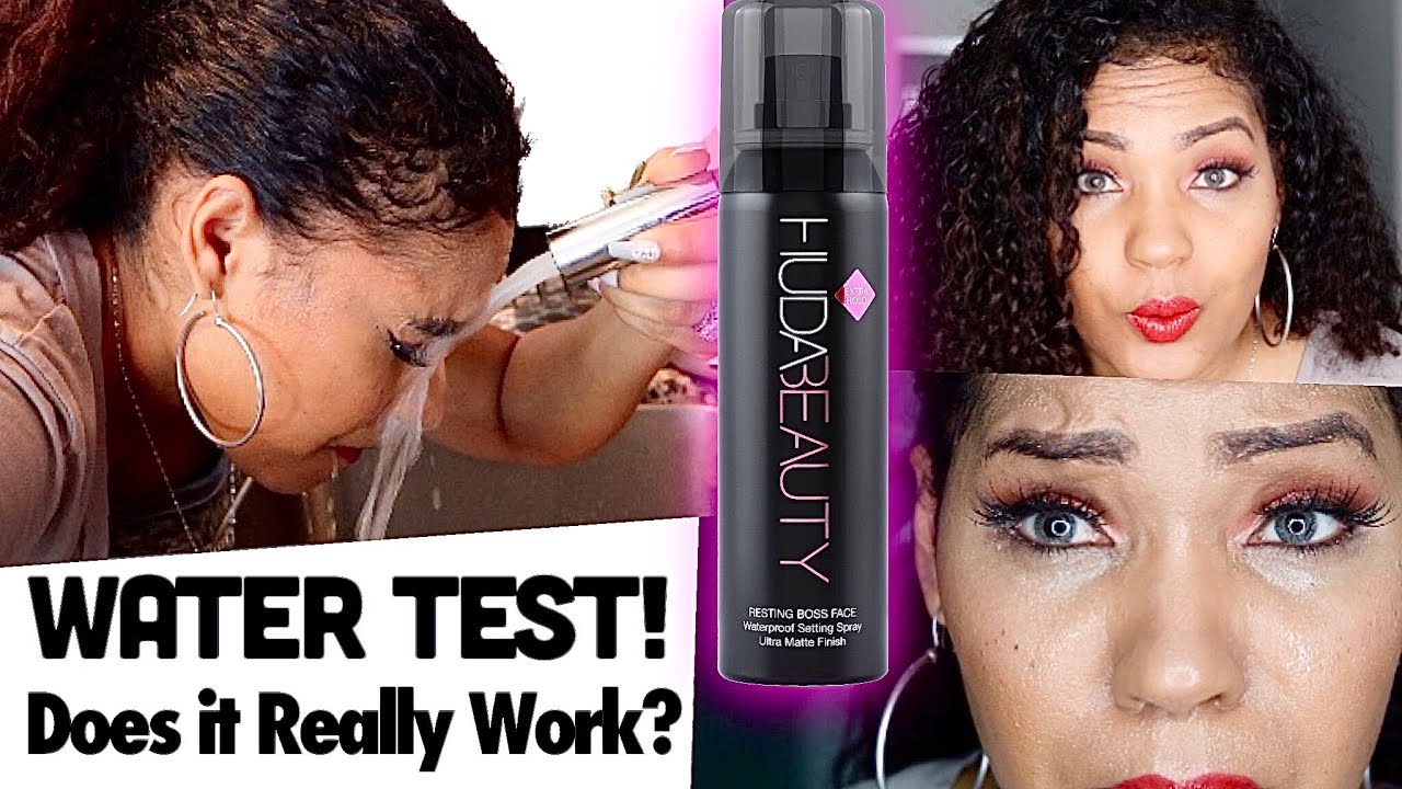 Huda Beauty Resting Boss Face Setting Spray Water Test Review Youtube