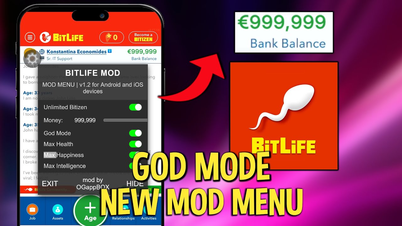 BitLife Hack Tutorial Unlimited Money God Mode & Bitizenship Revealed 🚀🎮