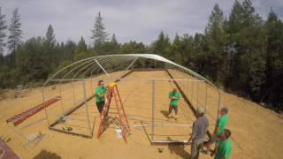 Auto Blackout Greenhhouse Installation - Timelapse