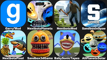 NEXTBOTS IN PLAYGROUND MOD ALL PLANETS WAKE UP SOLAR SYSTEM,SANDBOX IN SPACE,SHIN SONIC TAPES,GMOD