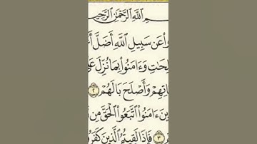 سورة محمد كاملة مكتوبة على قناتي كاملة اجر لي و لكم بإذن الله #سورة_محمد #القران_الكريم #quran