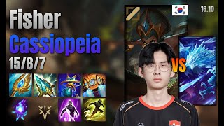 Fisher Mid Cassiopeia vs Anivia lol KR solo rank Full Game 16.10 | 피셔 카시오페아 vs 애니비아