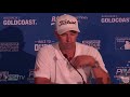Adam Scott speaks with media before the 2017 Australian PGA Championship