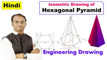 How to Draw Hexagonal Pyramid | Isometric View | Isometric Drawing |Engineering Drawing |HINDI |OMG