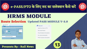 How to find shortest route in railway|hrms pass module 2 🔥