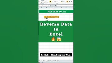 Reverse Data in Excel | Excel Formula Hacks 🔥💯 #shorts #short #shortvideo #viral #youtubeshorts
