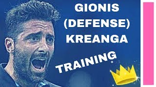 Training with GIONIS Panagiotis (defense) and KREANGA Kalinikos @ Legends Tour 2019 TABLE TENNIS