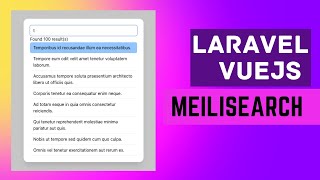 Laravel VueJS Meilisearch Instant Modal Search