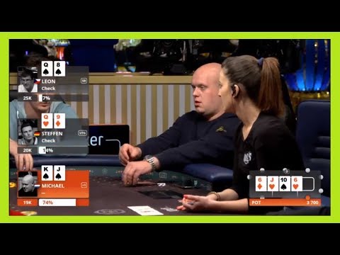 Michael van Gerwen Wins A Hand of Professional Poker