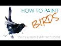 How to paint BIRDS - Materials Introduction- Quick, loose & characterful watercolours