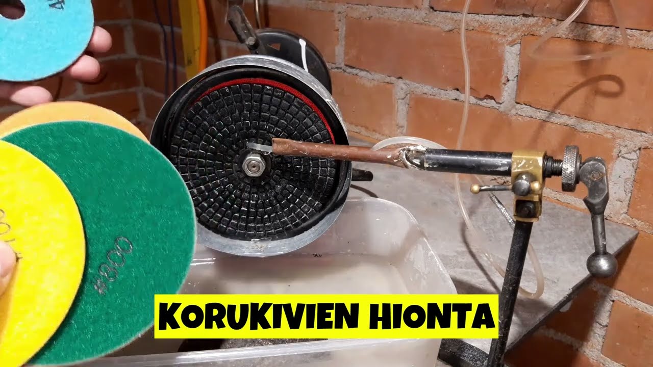 Korukivien hionta kotikonstein. Kivenhionnan aloittamiseen ei tarvita isoa aloitusbudjettia.