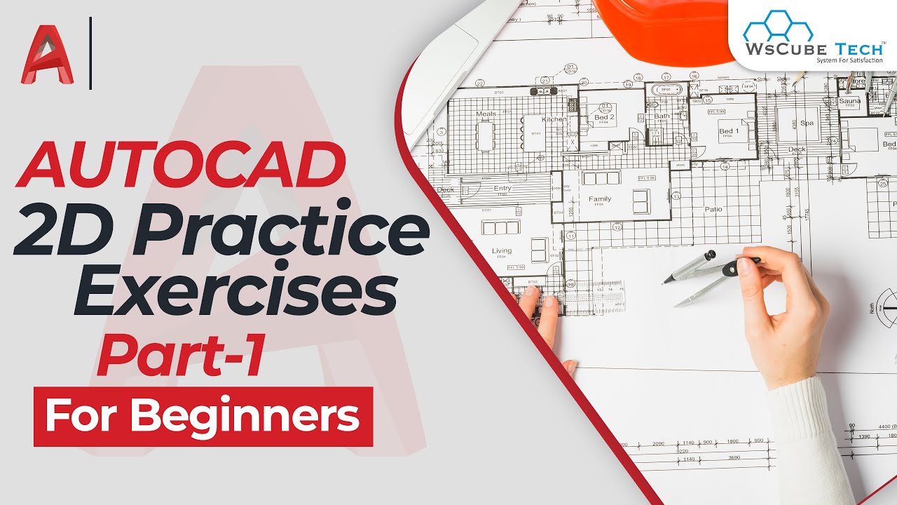 AutoCAD 2D Practice Exercises Part-1 For Beginners | AutoCAD Tutorial ...