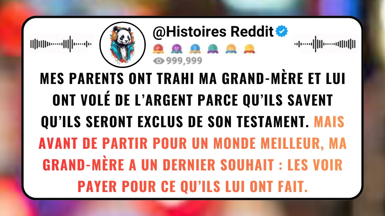 J'ai 20 ans et je viens de voir mes propres parents menottés devant la maison de ma grand-mère, après qu'ils aient éventré ses coussins de canapé pour chercher de l'argent. Ils savaient qu'ils...