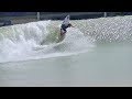 Mick Fanning Surfs backside at the Surf Ranch